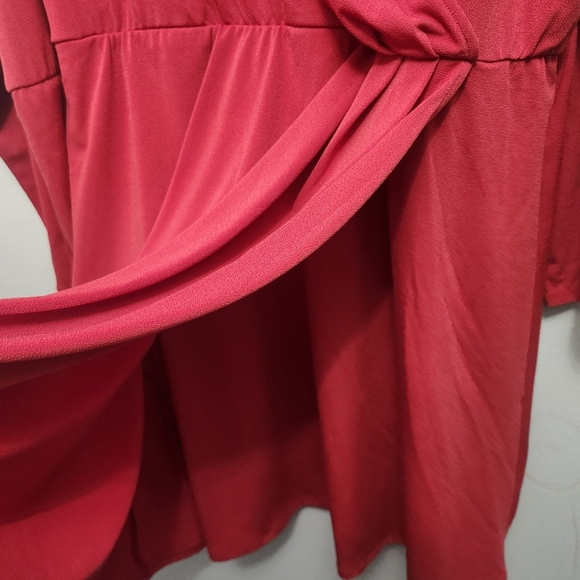Nine West women's wrap dress size 3X red soft jersey new with tags - Picture 8 of 8